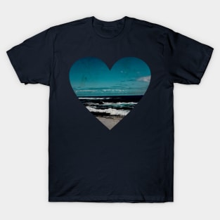 Beach blues heart T-Shirt